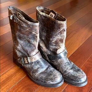 Distressed Frye Boots